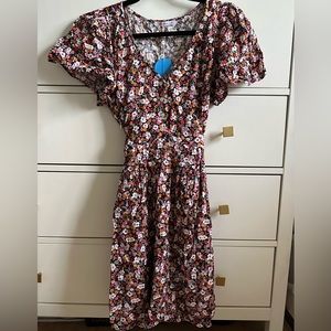 Floral short sleeve dress